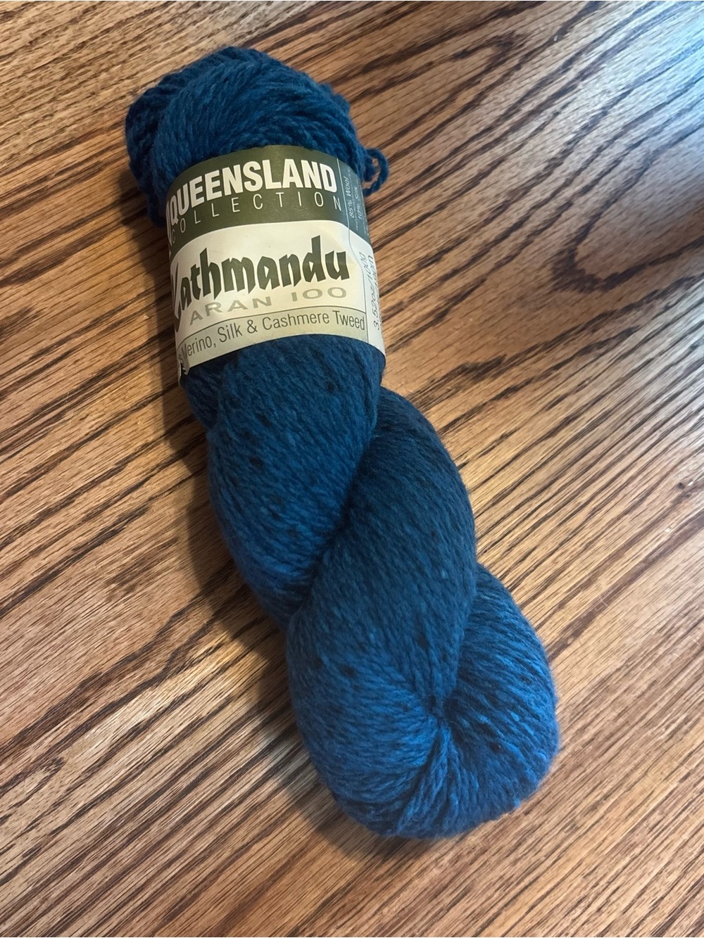 Queensland Kathmandu Yarn Teal Merino Wool Silk Cashmere Aran 100 Color 6 NWT